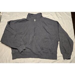 Abercrombie & Fitch Soft A&F Max Collection Half Zip Sweatshirt XL Charcoal Gray